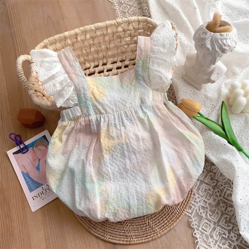 Baby Colorful Ruffled Bow Cute Bodysuit