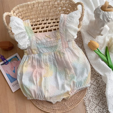 Baby Colorful Ruffled Bow Cute Bodysuit