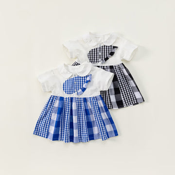 Toddler Plaid Peter Pan Collar Dress