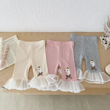 Baby Toddler Girl Bow Swan Tulle Leggings