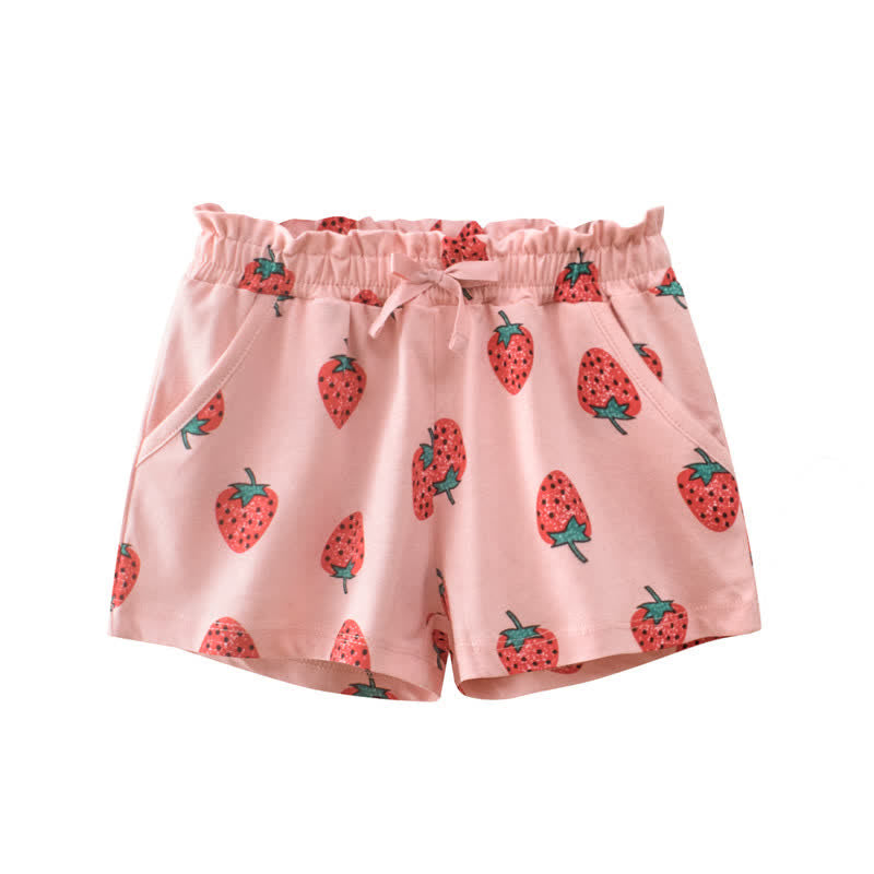 Toddler Girl Lovely Heart Fruit Shorts