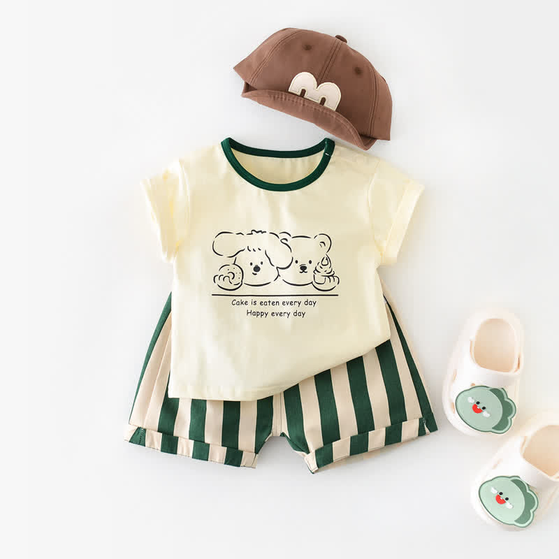 HAPPY EVERY DAY Baby 2-Piece Green Set