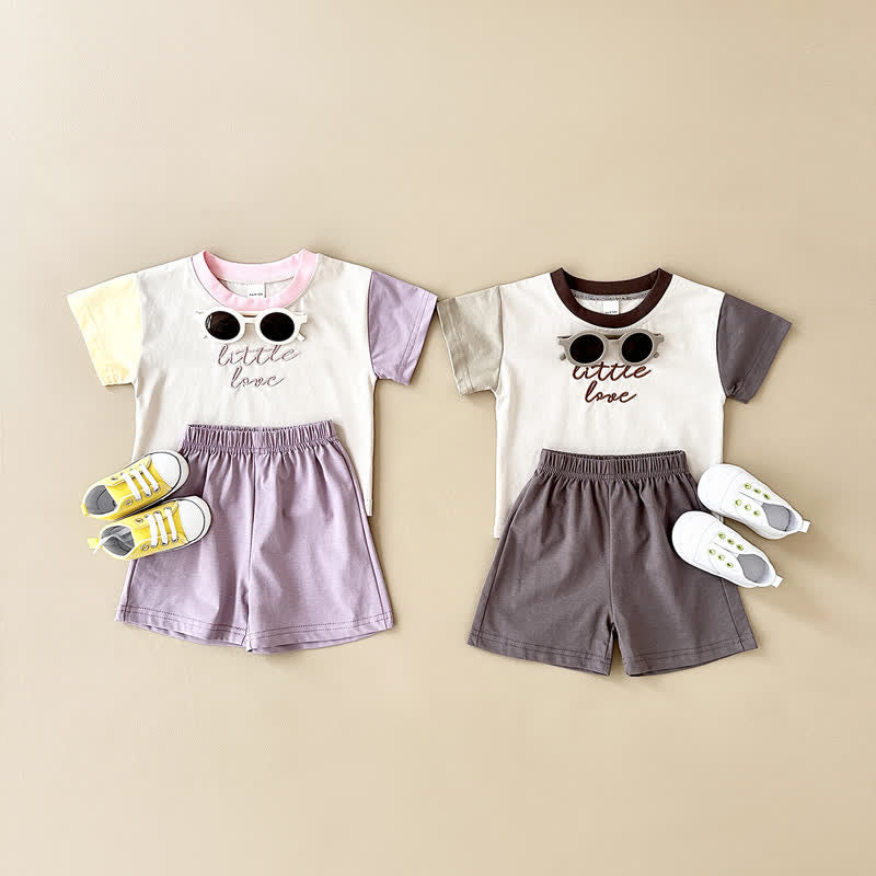 LITTLE LOVE Baby 2-Piece Contrast Sleeves Set