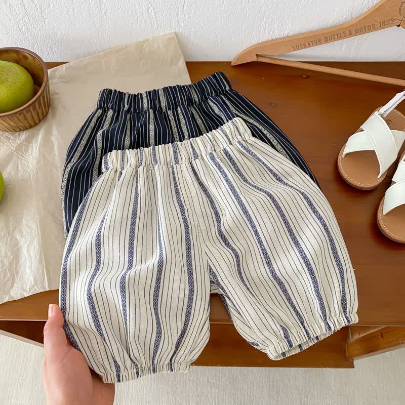 Baby Toddler Loose Vertical Striped Shorts