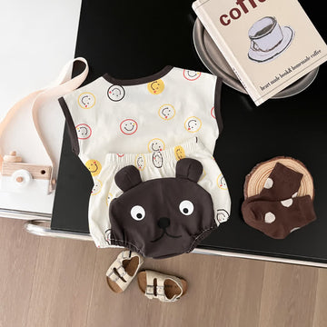 Baby 2-Piece Allover Smile Bear Set