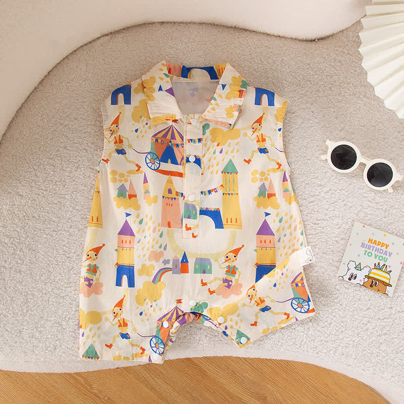 Baby Colorful Castle Rainbow Puppet Romper