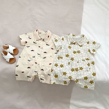 LOVE Baby Polo Dinosaur Smile Star Romper