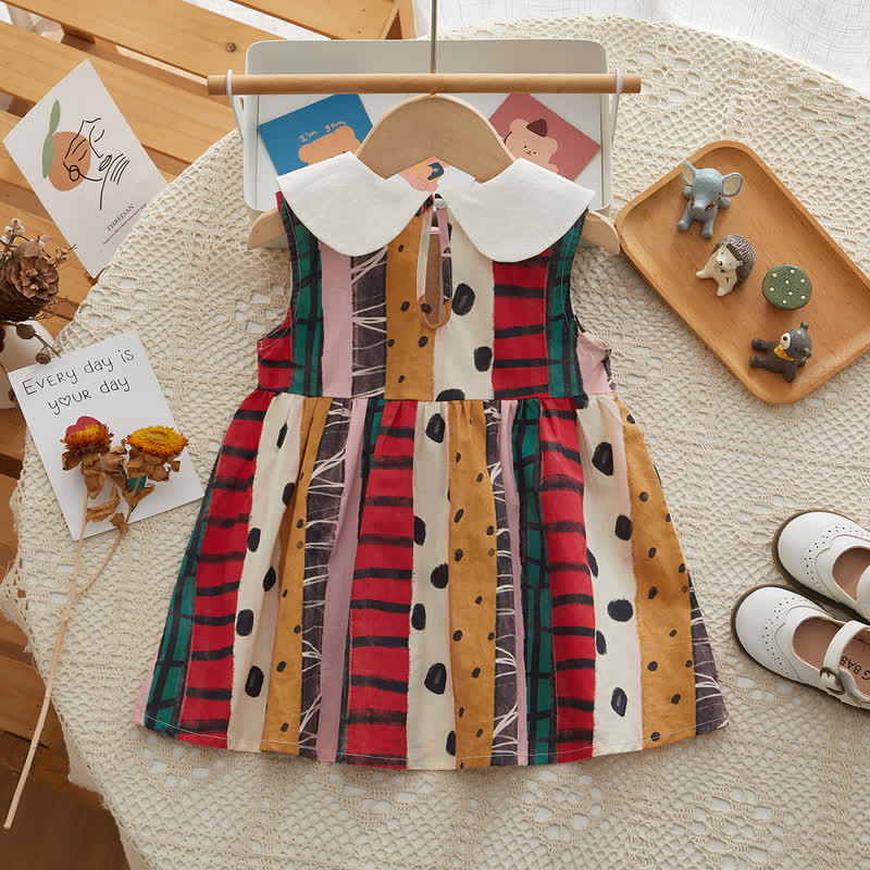 Baby Watermelon Sleeveless Color Block Dress