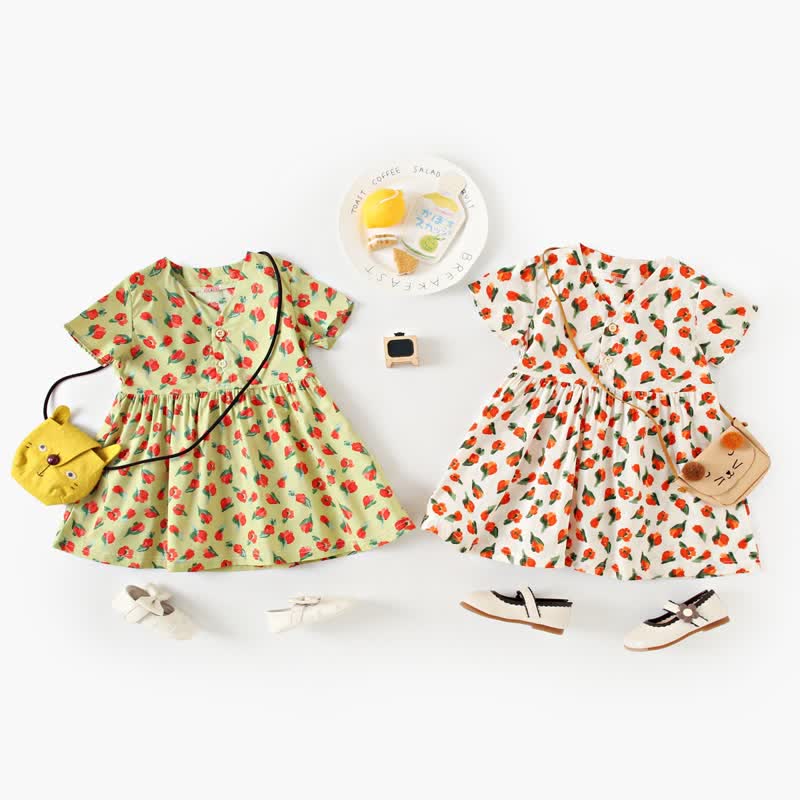 Baby Toddler Cute Design Flower Dress