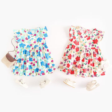 Baby Toddler Ruffled Design Flower Dress