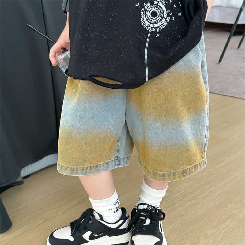 Toddler Boy Tie-dye Denim Loose Shorts