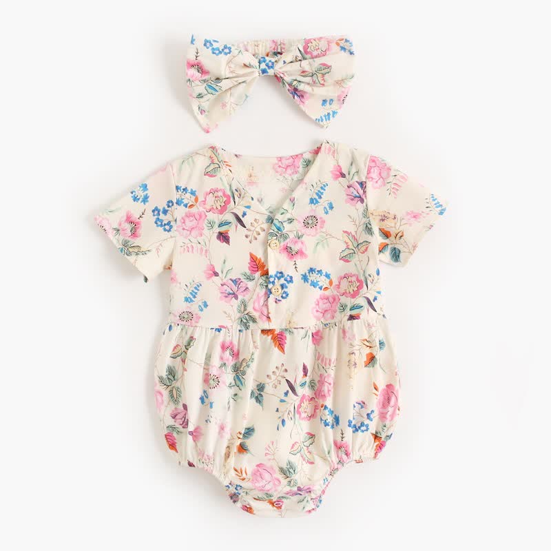 Baby Girl Flower Soft Bodysuit/Set