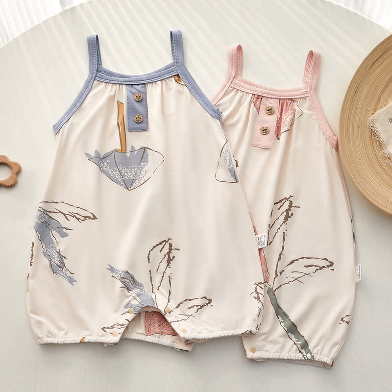 Baby Soft Suspenders Simple Romper