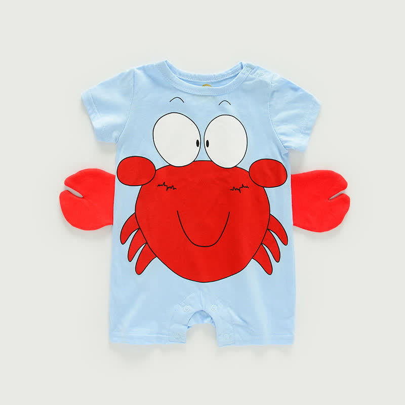 Baby Smile Red Crab Soft Romper