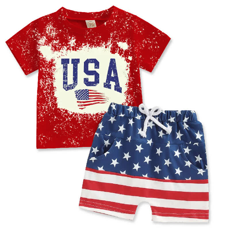 USA Baby 2-Piece American Flag Design Set