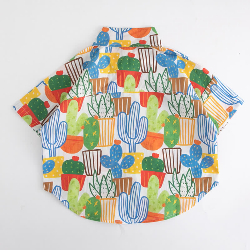 Toddler Design Allover Cactus Multicolor Shirt