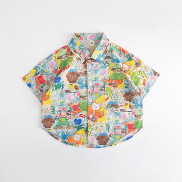 Toddler Allover Human Animal Multicolor Shirt