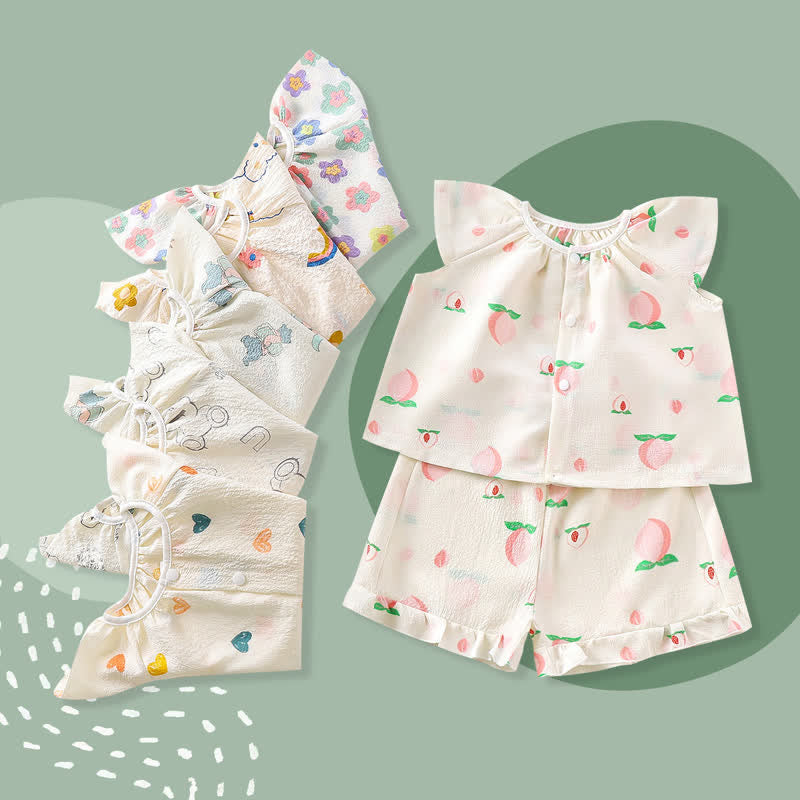 Toddler 2-Piece Heart Bunny Pajamas Set