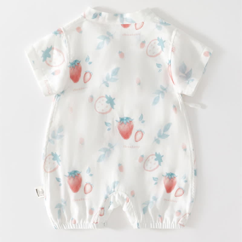 STRAWBERRY Baby Kimono Soft Romper