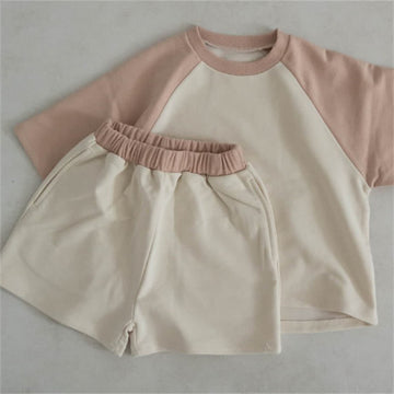 Toddler 2-Piece Contrast Sleeves Simple Set