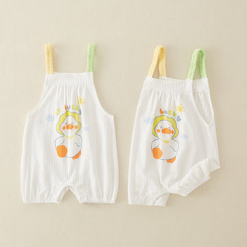 LUCKY Baby Lovely Duck Suspenders Romper