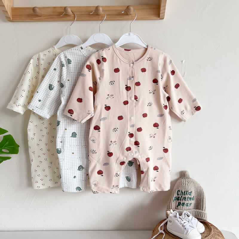 Baby Soft Dinosaur Apple Cherry Romper