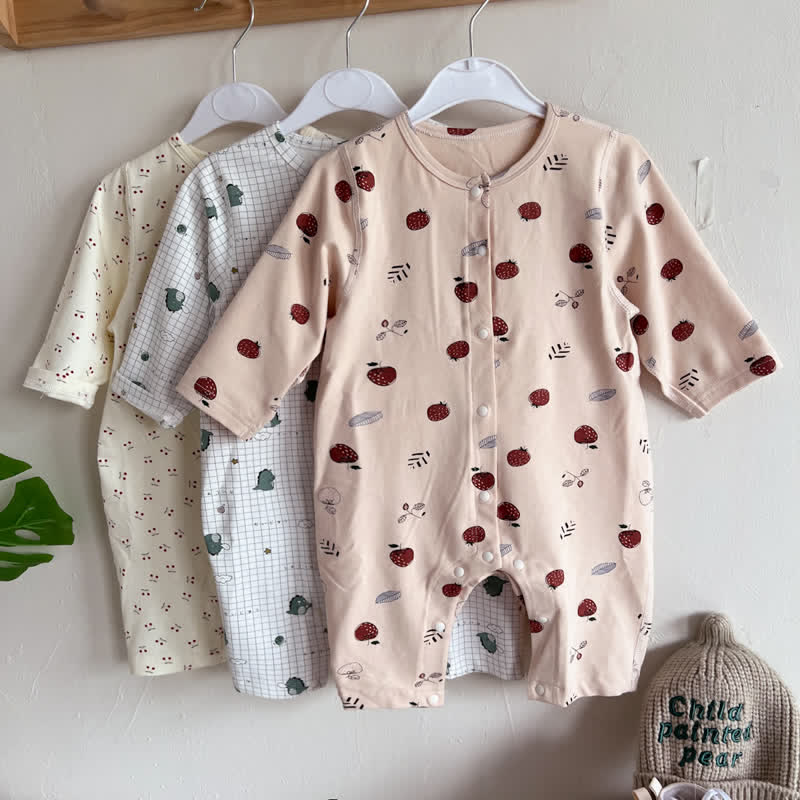 Baby Soft Dinosaur Apple Cherry Romper