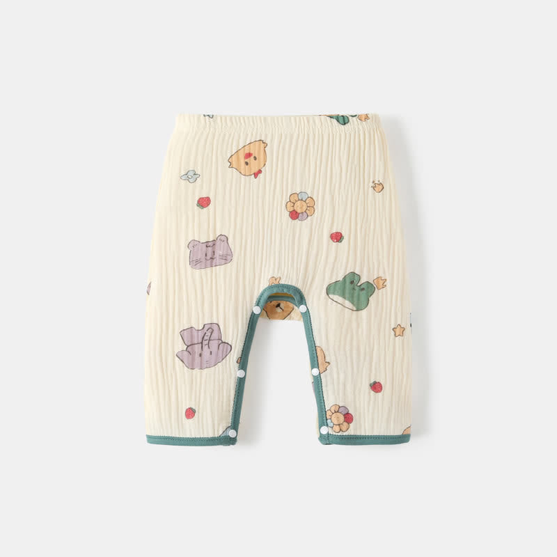 Baby Animal Flower Beige Pants