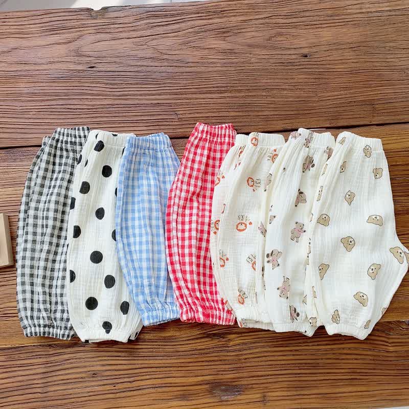 Baby Casual Bear Plaid Jogger Pants