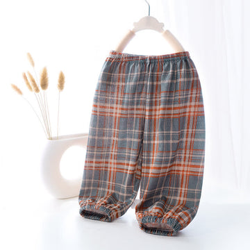 Baby Toddler Orange Plaid Jogger Pants