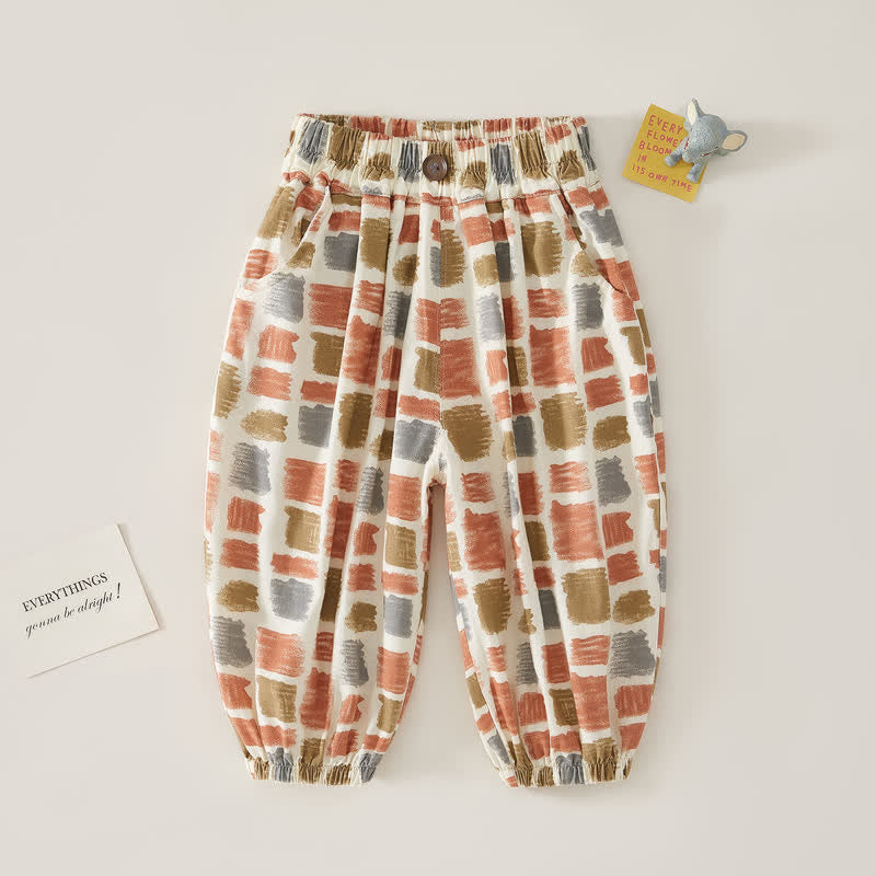 Baby Toddler Multicolor Block Jogger Pants