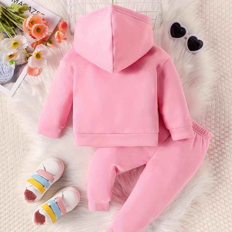 BABY GIRL Baby 2-Piece Hooded Pink Set