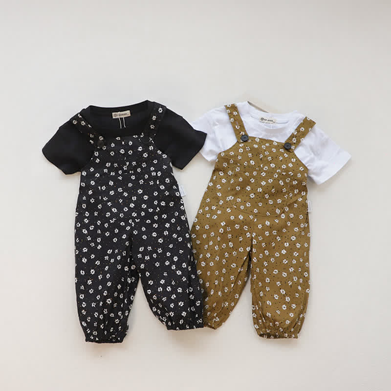 Baby Lovely Floral Pocket Overalls