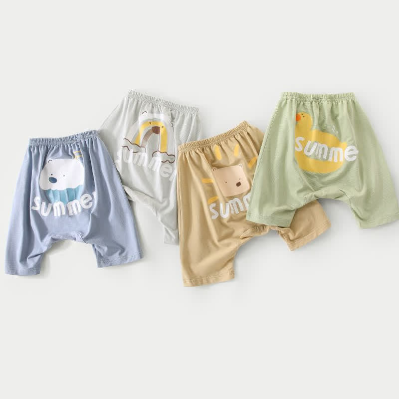 SUMMER Baby Rainbow Animal Soft Pants