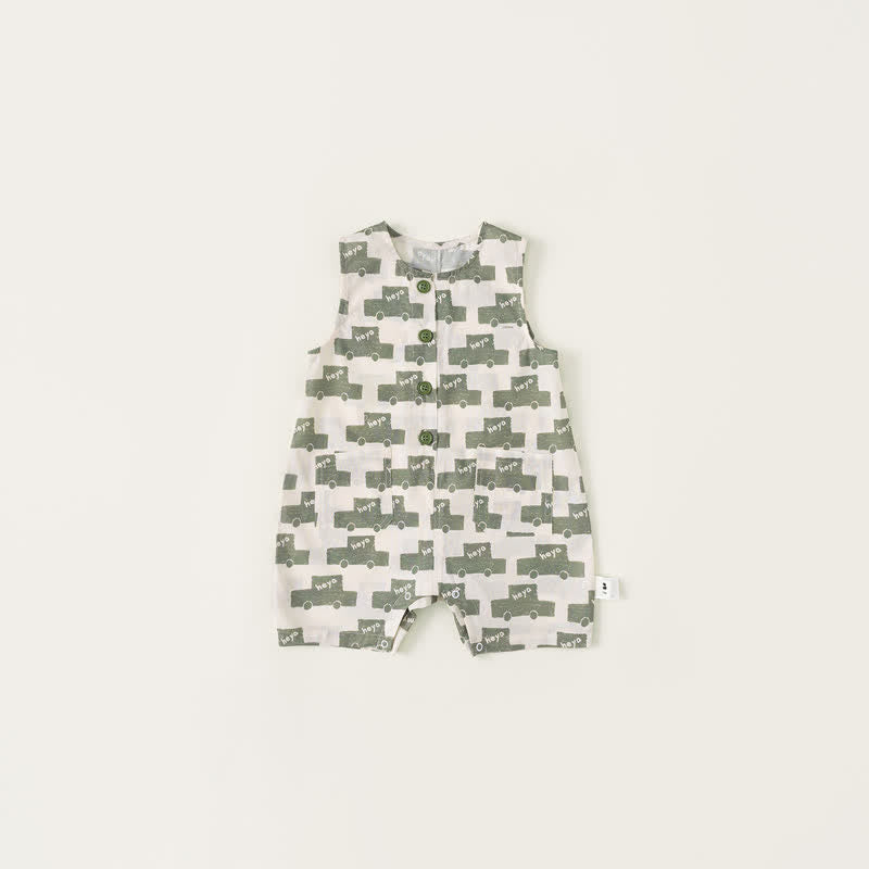 HEYA Baby Cartoon Car Green Romper