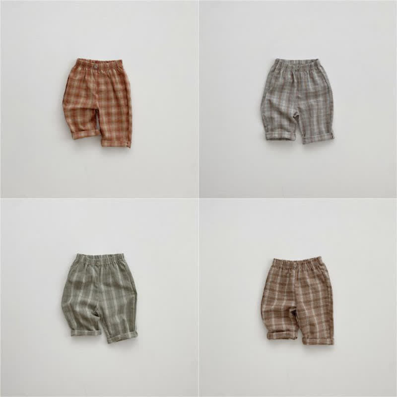 Baby Loose Casual Plaid Pants