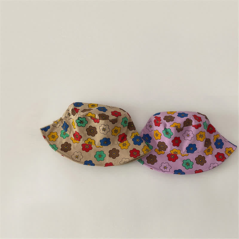 Baby Lovely Colorful Flower Sun Bucket Hat