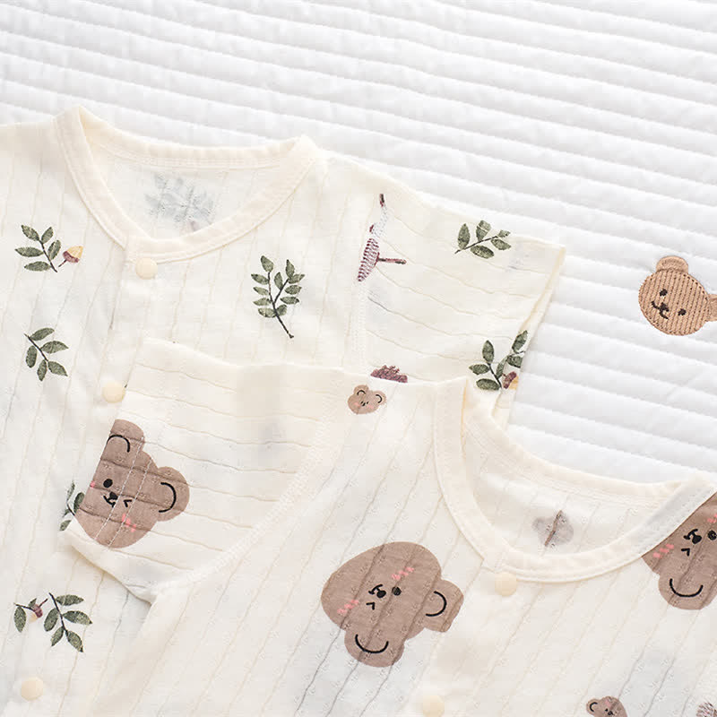 Baby Acorn Bear Lovely Beige Romper