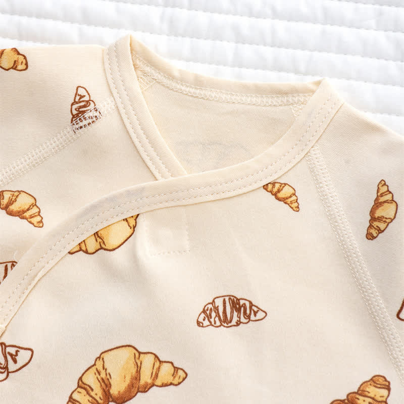 Baby Croissant Kimono Apricot Romper