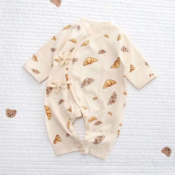 Baby Croissant Kimono Apricot Romper