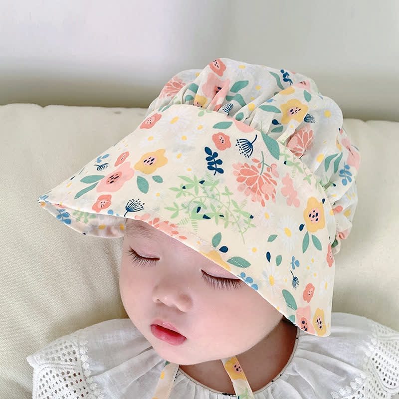 Baby Flower Multicolor Sun Bucket Hat