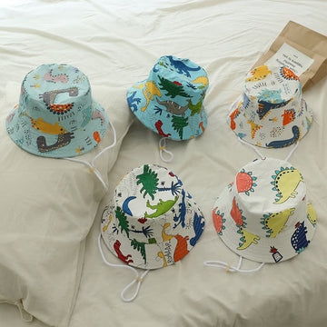 Baby Dinosaur Multicolor Sun Bucket Hat