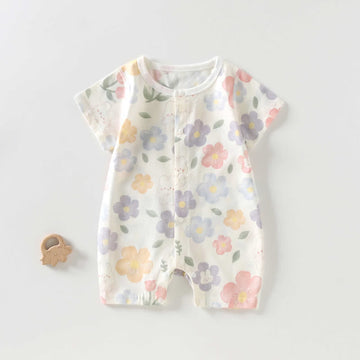 Baby Bunny Colorful Flower Romper