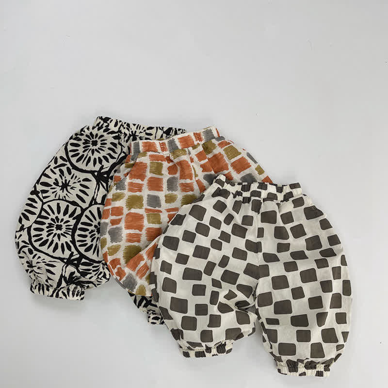 Toddler Design Pattern Block Pants