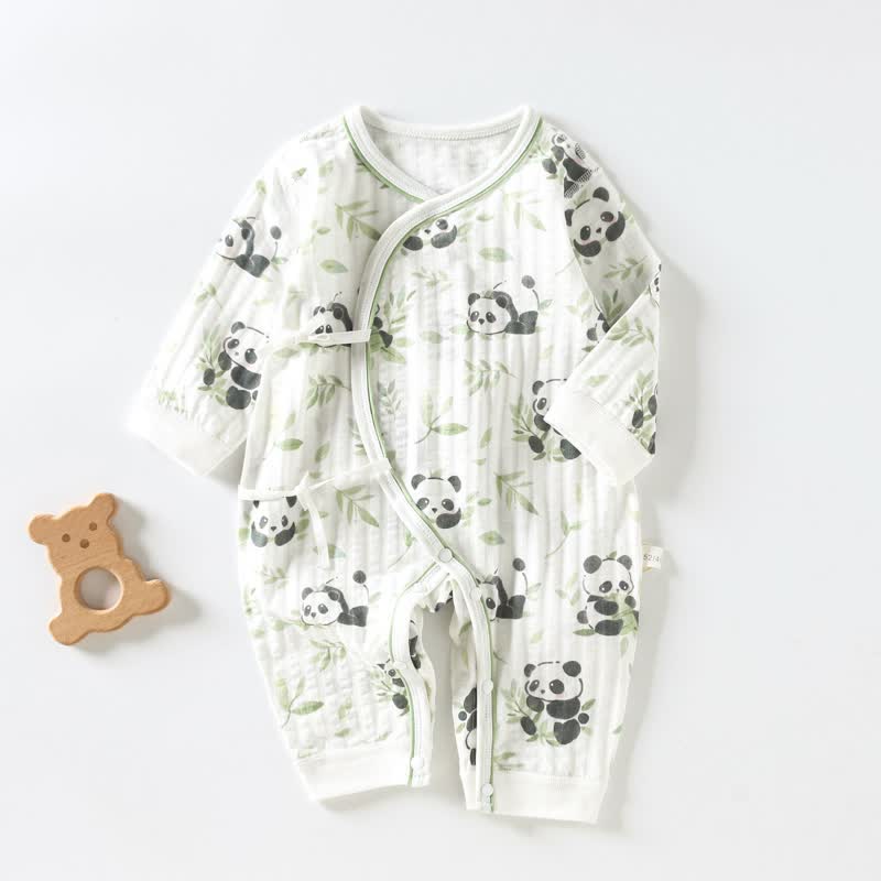 Baby Newborn Bamboo Panda Kimono Romper