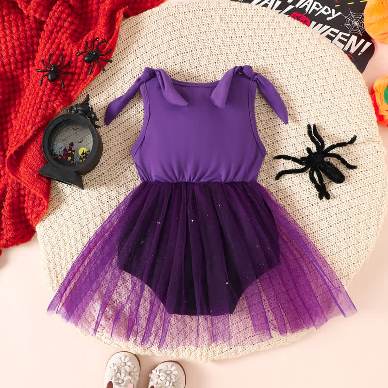 Baby Girl Purple Tulle Skirted Bodysuit