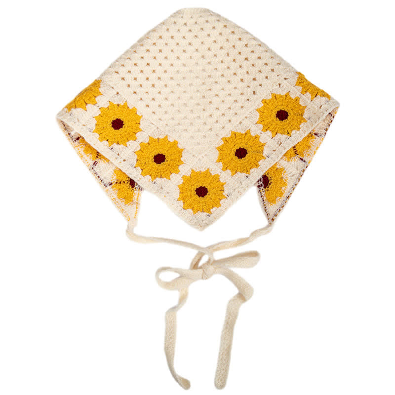 Baby Retro Pastoral Knit Flower Headband