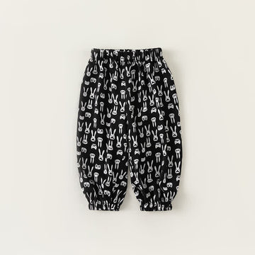 Toddler Black Bunny Heart Jogger Pants