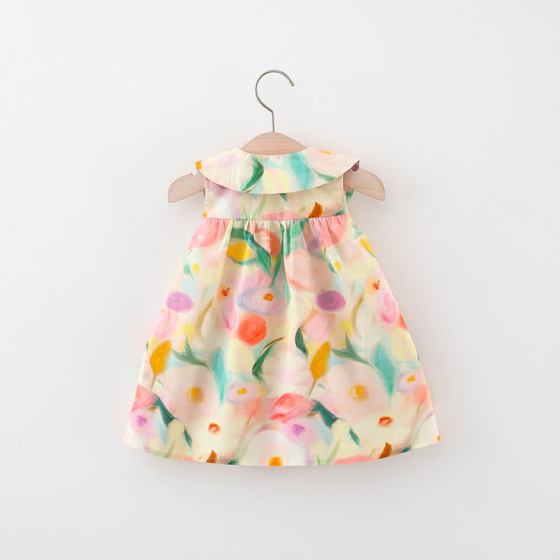 Toddler Multicolor Flower Dress with Bag