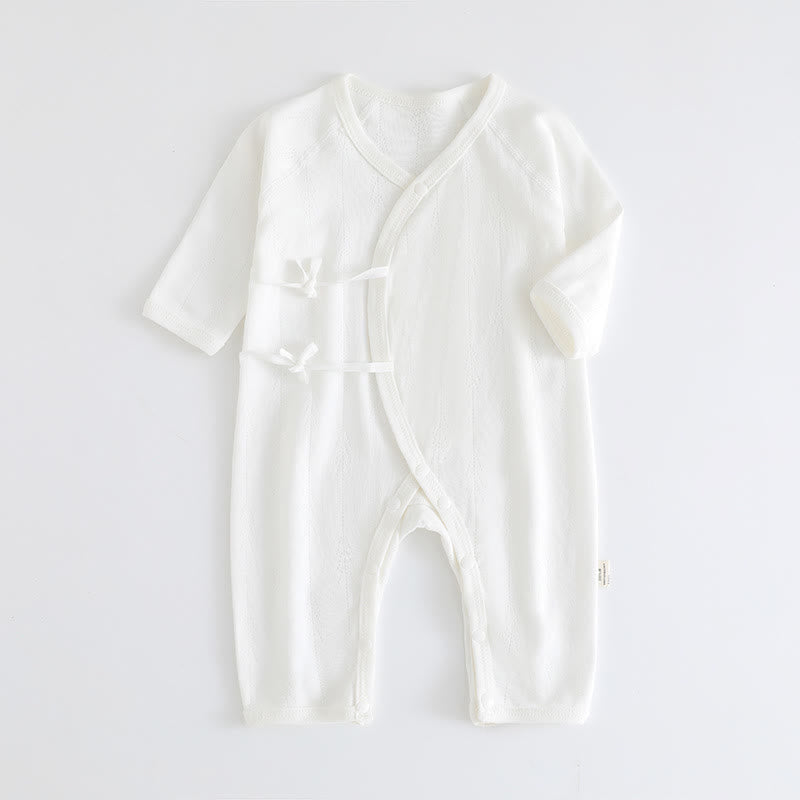 Baby Simple Solid Color Kimono Romper